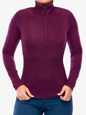 Bluza termoaktywna damska Black Diamond Coefficient LT Quarter Zip Pullover - blackberry