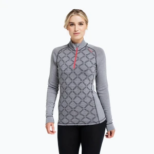 Bluza termoaktywna damska Dovre Half Zip Jacquard grey