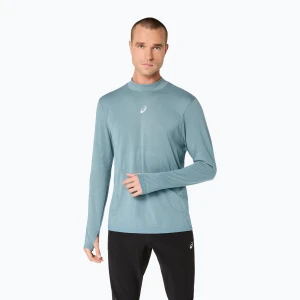 Bluza termoaktywna męska ASICS Road Winter Seamless Top foggy teal Niebieski