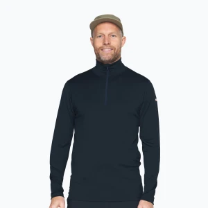 Bluza termoaktywna męska Devold Breeze Plus Merino 200 Zip Neck ink Czarny