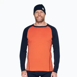 Bluza termoaktywna męska Devold Duo Active Merino 205 brick Pomarańczowy