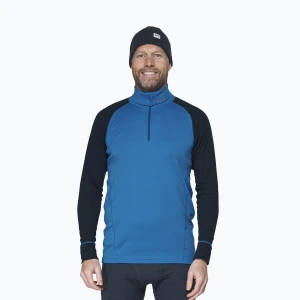 Bluza termoaktywna męska Devold Duo Active Merino 205 Zip Neck blue / ink