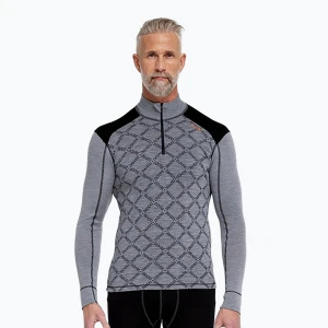 Bluza termoaktywna męska Dovre Half Zip Jacquard grey