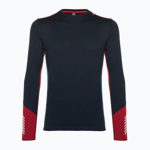 Bluza termoaktywna męska Helly Hansen Lifa Merino Midweight Crew navy / 598 Granatowy