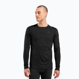 Bluza termoaktywna męska ODLO Merino 200 Bl Top Crew Neck black