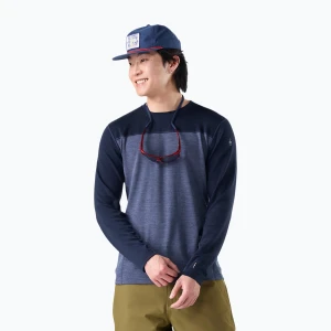 Bluza termoaktywna męska Smartwool Classic Thermal Merino Base Layer Colorblock Crew Boxed deep navy / nightfall