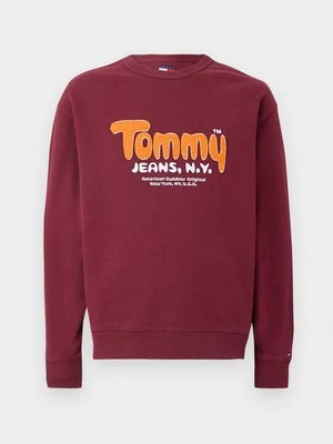 Bluza Tommy Jeans bordowy