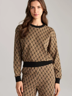 Bluza Tora ze wzorem w chabry, w kolorze brązowo-czarnym Joop