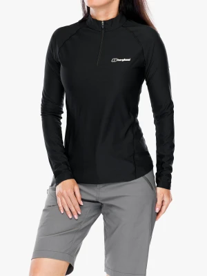 Bluza trekkingowa damska Berghaus 24/7 Tech Tee LS HZ - black/black