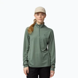 Bluza trekkingowa damska Fjällräven Abisko Day Hike Half Zip patina green