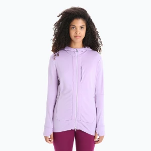 Bluza trekkingowa damska icebreaker Quantum III Zip Hood purple gaze