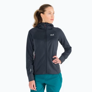 Bluza trekkingowa damska Jack Wolfskin Hydro Grid Fleece graphite 1387