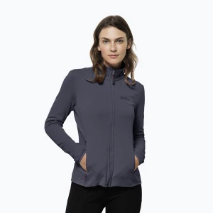 Bluza trekkingowa damska Jack Wolfskin Peak Grid Fleece dolphin