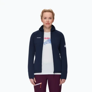 Bluza trekkingowa damska Mammut Aconcagua ML Hooded Jacket Women marine Granatowy