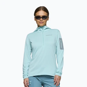 Bluza trekkingowa damska NORRONA Falketind Warm1 Hood aqua haze/trooper