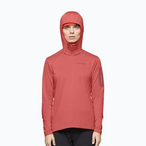 Bluza trekkingowa damska NORRONA Falketind Warm1 Hood deep sea coral / baked apple Norrøna Czerwony