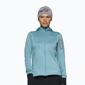 Bluza trekkingowa damska NORRONA Falketind Warm2 Stretch Hood brittany blue
