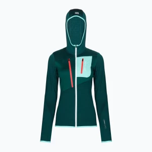 Bluza trekkingowa damska ORTOVOX Fleece Grid Hoody dark pacific