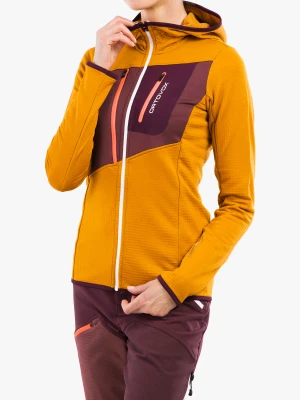 Bluza trekkingowa damska Ortovox Fleece Grid Hoody - sly fox