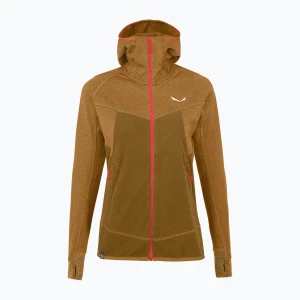 Bluza trekkingowa damska Salewa Puez Hybrid PL FZ Hoody golden brown melange