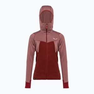 Bluza trekkingowa damska Salewa Puez Hybrid PL FZ Hoody syrah melange