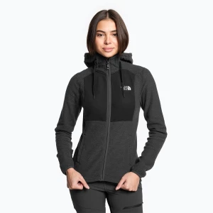 Bluza trekkingowa damska The North Face Homesafe Full Zip Fleece Hoodie black/asphalt grey stripe