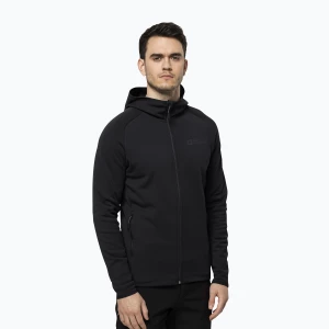 Bluza trekkingowa męska Jack Wolfskin Baiselberg Hooded FZ black