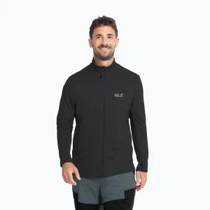Bluza trekkingowa męska Jack Wolfskin Litestride Full Zip black