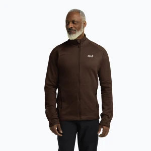 Bluza trekkingowa męska Jack Wolfskin Peak District Full Ziphot choc