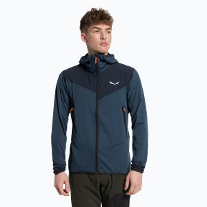 Bluza trekkingowa męska Salewa Agner Hybrid PL/DST FZ Hoody navy blazer melange