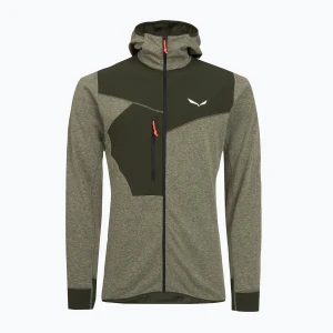 Bluza trekkingowa męska Salewa Puez 2 Dry Hood FZ dark olive melange Zielony