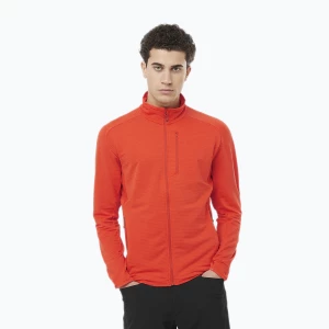 Bluza trekkingowa męska Salomon Essential Lightwarm FZ cherry tomato