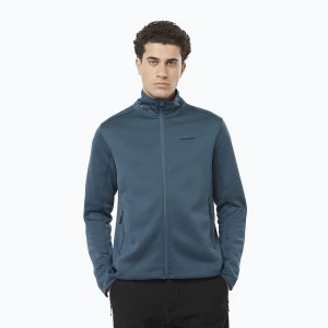 Bluza trekkingowa męska Salomon Essential Midwarm Fz midnight navy