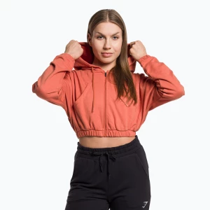 Bluza treningowa damska Gymshark KK Twins Zip Up Crop orange