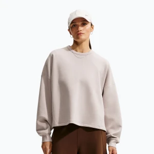 Bluza treningowa damska Nike 24.7 ImpossiblySoft Cream Ii / Cream Ii / College Grey Beżowy