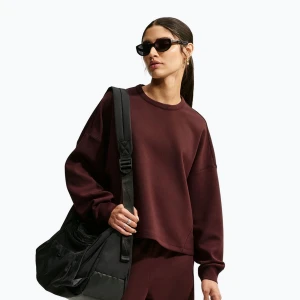 Bluza treningowa damska Nike 24.7 ImpossiblySoft Mystic Dates / Light Boulder Bordowy