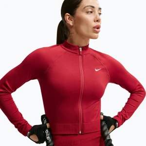Bluza treningowa damska Nike Pro Seamless tough red / white