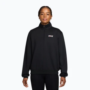 Bluza treningowa damska Nike Studio Fleece Sport black / university red / white