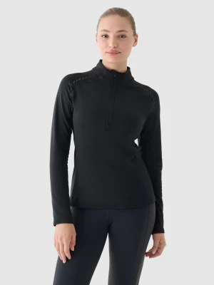 Bluza treningowa slim szybkoschnąca damska - szara 4F