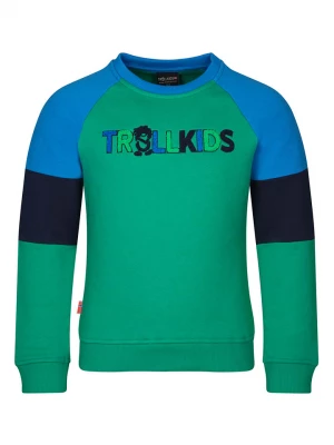 Trollkids Bluza "Trollfjord" w kolorze zielonym rozmiar: 140
