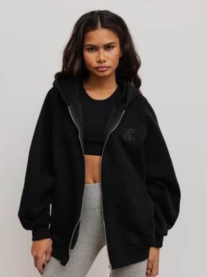 Bluza typu oversize z HAFTEM, w kolorze TOTALLY BLACK- DALLAS-UNI Marsala