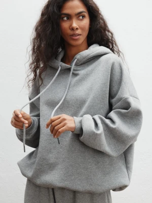 Zdjęcie produktu Bluza typu oversize z ociepleniem w kolorze GREY MELANGE - AMBERLY-UNI Marsala
