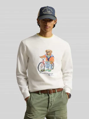 Bluza w kroju regular fit z mieszanki bawełny z nadruk polo bear Polo Ralph Lauren