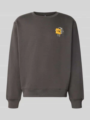 Bluza w kroju relaxed fit z mieszanki bawełny z detalem z logo The North Face Antracytowy