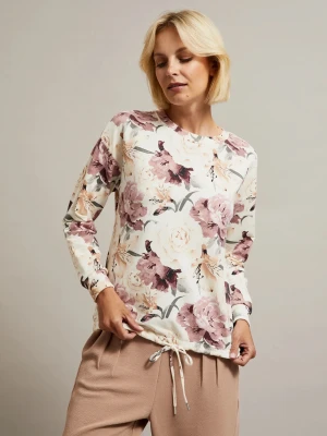 Bluza w kwiaty biała Moodo