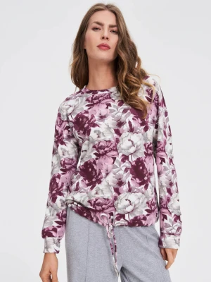 Bluza w kwiaty biała Moodo