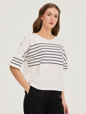 Bluza w paski biała Moodo