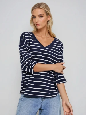 Zdjęcie produktu Bluza w paski granatowa Moodo