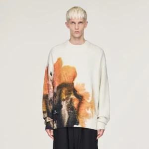 Bluza Y-3 AOP Knit Crew Adidas biały