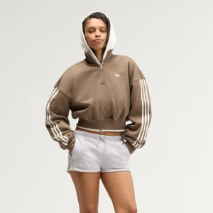Bluza z 3 paskami i krótkim suwakiem adiSignature Firebird Adidas brązowy